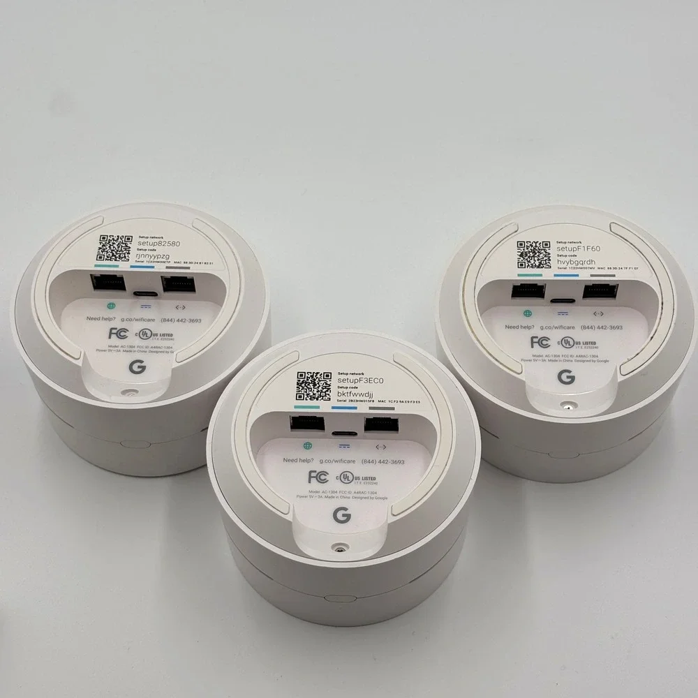 Google WiFi AC1304 Mesh Router System 3 Pack White Whole Home Coverage